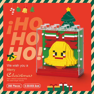 Santa Claus Building Blocks Christmas Tree Elk Deer Jingling Bell Mini Bricks Assembling Model Kids Toys Girls Boy Birthday Gift