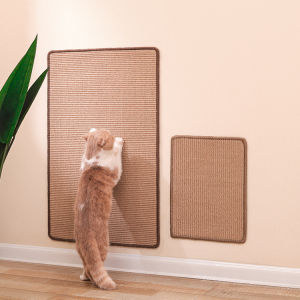 Cat Scratch Mat Cat Carpet With Self-Adhesive Trimmable Thick Rug Scratch Pad Scratch Resistant Cat Scratcher Mat For Sofa Bed Wall Protector