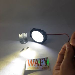 Lampu Tembak Sorot Depan Led 4 Mata 3 Mode Slim Gepeng Waterproof Universal
