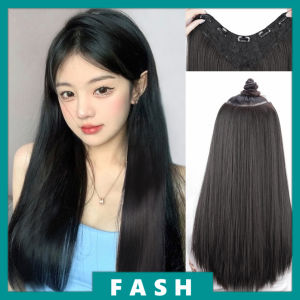 Tooyoo Long Straight Clip In One Piece Synthetic Hair Extension 5 Clips False Blonde Hair Black Hair Pieces