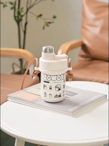 Zowoki Q12 Natural Series Thermos Drinking Bottle with straw (600ml)