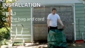 ถุงขยะสวนขนาดใหญ่พิเศษใช้ซ้ำได้ วัสดุPPทนทาน+หูจับ เก็บใบไม้/หญ้า/กิ่งไม้ ความจุ500ลิตร ใช้แคมป์ปิ้ง-จัดสวน พับเก็บ+พกพาสะดวก