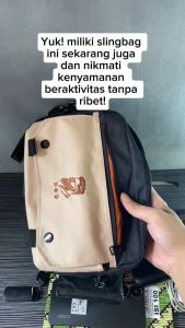 Tas Selempang Pria Korea Gaya Minimalis Simpel Termurah highmore hitam Slingbag