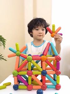 MY Stock Magnetic Toys 108PCS Kids Magnetic Stick Balls Building Blocks Toy Kids Early Learning Toys Educational Assembly ﻿