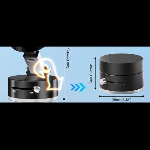 Vacuum Suction Cup Double-sided Magnetic Phone Holder 360°Rotatable Foldable and Retractable Car Phone Holder Small Universal Phone Mount for All Phones for Car/Mirror/Smooth None Porous Surface