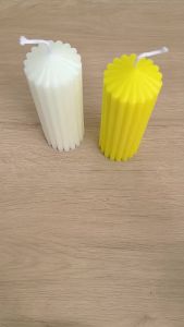 Vertical Stripe Peaked Cylindrical Candle Mold DIY Coarse Tooth Column Aromatherapy Candle Making Tool Acrylic Plastic Mould Kit