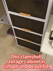 Nearra Foldable Wardrobe Storage Cabinet with Flip Door-Plastic Box for Clothes&Toys Organization