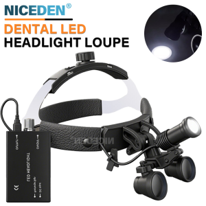 5W LED 2.5X/3.5X Head Wearing Dental Binocular Magnifier Medical Oral Headlight Rechargeable Lithium Battery