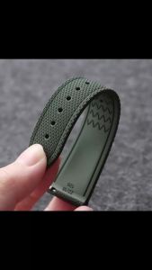 Premium FKM Rubber Watch Strap 20/21/22mm Quick-Release Braided Bracelet for Seiko for Omega for Swatch for Men Women Wristbands