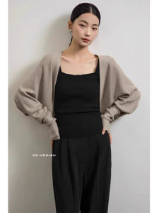 Áo Len Cardigan Dệt Kim Tay Dài Dáng Rộng Phong Cách Hàn Quốc Cho Nữ Áo Khoác Ngoài Mùa Xuân Thu Áo Khoác Ngoài Cổ Chữ V