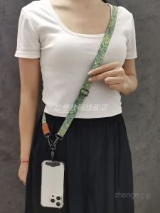 Zengge High-End Printed Canvas Phone Strap Adjustable Crossbody Anti-Loss Neck Strap Bee Chain Mobile Phone Case Accessory