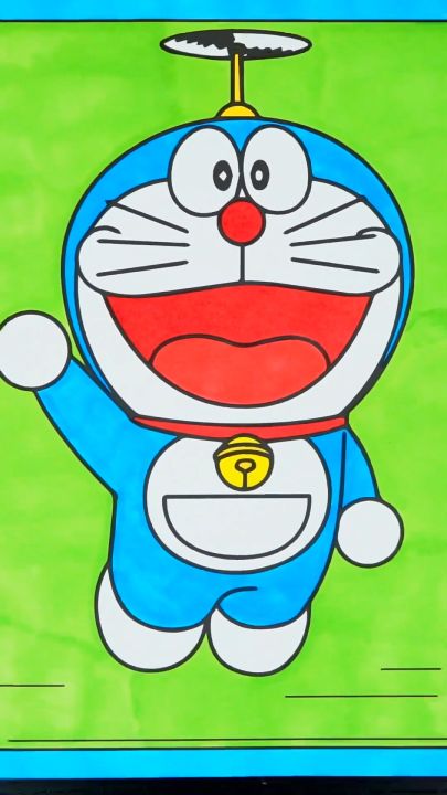 Doraemon Nobita - Set 20 Tờ Tranh Tô Màu Kích Thước A4 A5 Dành Cho Màu Sáp, Màu Chì - TRANH TÔ MÀU COLOR LAND