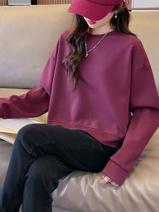 Shalldoer | Oversized Loose Retro Style Hoodless Sweatshirt for Petite Women