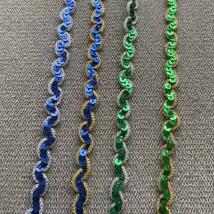 5m/16.4ft Each Pack 1.5cm Wide Big Lace Trims Webbing Centipede Sequin Ribbons Clothing Sewing Accessory Craft DIY Decoration