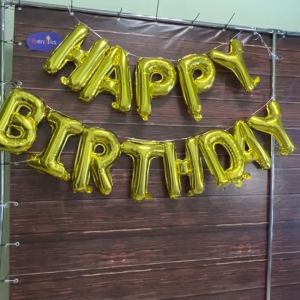 Balon Foil Huruf Ukuran 40cm Huruf A-Z Warna Gold Dan Silver Untuk Dekorasi Pesta