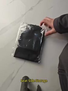Car Seat Side Hanging Storage Organizer Bag with Mesh Pockets Seat Side Organizer Zipper Compartment and Elastic Straps