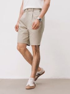 กางเกงขาสั้นผู้ชาย กางเกงขาสั้นเอวยางยืด ผ้านิ่มนุ่ม เบา ลำลอง ผ้าดีคัตติ่งเนียบ ระบายอากาศดี เหมาะสำหรับธุรกิจลำลอง