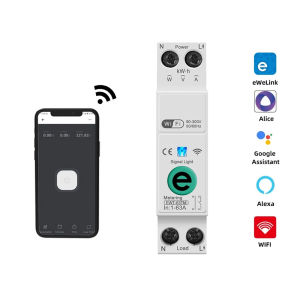 Ewelink 1P + N 63A 110V 220V WIFI Smart Switch Energy Meter kWh Metering Circuit Breaker Timer Relay Smart Home Protection
