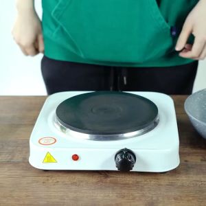 Bếp điện Mini 1000W Bếp điện đa năng pha cafe Nấu ăn hơ lá trầu Mâm nhiệt bằng gang Chế độ an toàn tự động ngắt - BH 12 Tháng