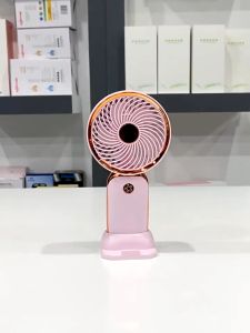 Minimalist With Base Dazzling Gold Handheld Small Fan Usb Charging Portable Phone Holder Mini Fan
