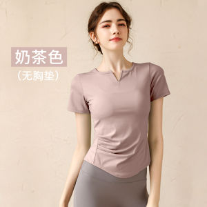 เสื้อยืดโยคะ Pilates แห้งเร็ว แขนสั้น สำหรับผู้หญิง กระชับสัดส่วน ดูดซับเหงื่อ ระบายอากาศได้ดี ทรงเข้ารูป ฤดูใบไม้ผลิ 2023