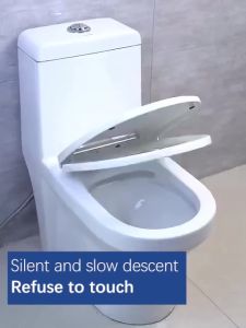 【thickenX50】Toilet Seat Cover 马桶盖 Toilet Bowl Seat Cover Replacement With Toilet Seat Soft Close U/V/O Type Heavy Duty Quiet Toilet Cover