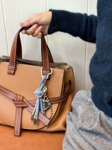 High-End Handcrafted Beaded Chain Bag Charm Korean Style Miu System Water Diamond Woven Rope Bloggers Favorite Accessory