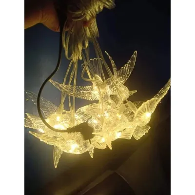 Lampu Akrilik Burung Dekorasi Hiasan (isi 10pcs)