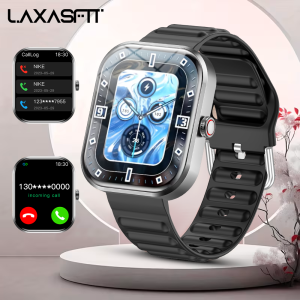 laxasfit | LAXASFIT New Smart Watch with Voice Calling Mens Health Monitoring Smart Notifications Voice Assistant Womens Smartwatch Gift