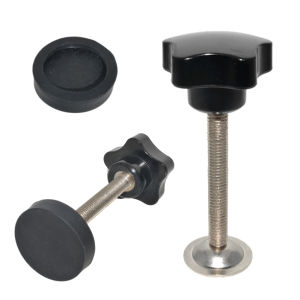 1/2pcs M8*60 Star Knobs Thread Clamping Knob Screw Hand-Tightening Knob C/orrosion Resistant Black Hand Tools Accessories