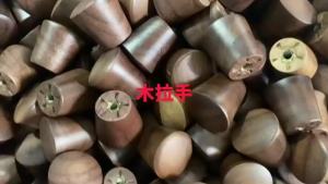 Simple Solid Wood Wardrobe Door Handle Kitchen Cabinet Door Handle Japanese Style Log Drawer Handle Oak Walnut Furniture Handle