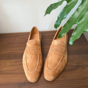 อังกฤษ Retro Gentlemans Love for Money รองเท้างานแต่งงานสบายๆหนังสีน้ําตาลรองเท้าผู้ชาย All-Season Rubber Sole