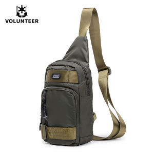 VOLUNTEER | Casual Oxford Cloth Mens Crossbody Bag Summer Chest Bag 2025 New Style Canvas Single Shoulder Bag Male Oxford Cloth Small Backpack