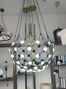 Đèn Thả Trần Hình Cầu Lưới Ánh Sáng Nghệ Thuật Hiện Đại