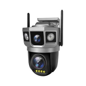 6K 12MP WiFi Camera Dual Lens 3 Screen Outdoor Wireless IP Camera CCTV Audio Auto Tracking Color Night Vision