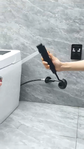 【Best Seller】 Bathroom High Pressure Jet Spray Toilet Bidet Cleaner Bidets Faucet Holder Hose High Pressure Water Heater Flexible Nozzle Hose Bathroom Kitchen Pipe Spray Set