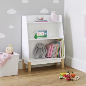 Simple Childrens Bookshelf Floor-To-Wall Toy Small Cabinet Narrow White Low Childrens Picture Book Rack Easy Assembly