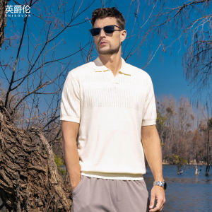 Enjeolon | Old Money Style Textured Polo Shirt Short Sleeve