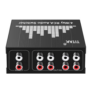 RCA Audio Switch Selector Box 1 In 4 Out or 4 In 1 Out L R Sound Channel HiFi Audio Switch Box for DVD Stereo Speaker CD Player