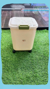 PetStern ใส่อาหารแมว ถังใส่ข้าวสาร ถังเก็บข้าวสาร 10/15Kg ที่ ถังเก็บเม็ดข้าวสาร มีฝาเลื่อนเป ถังใส่อาหารสัตว์เลี้ยง