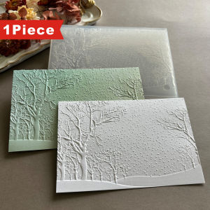 New 3D embossed folder - Dream Tree themed with holiday elements in plastic material - suitable for DIY handicrafts collages