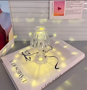3 Color Acrylic LED Night Light Table Lamps Desk Decoration Birthday Gift Random Color (with battery)