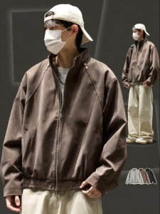 SZON | American Retro Motorcycle Style PU Leather Jacket