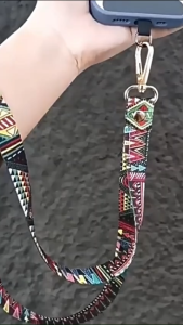 Mobile Phone Clip Antilost Retro Pattern Strap Crossbody Long Straps Adjustment Length Hanging Universal Neck Lanyard For Phone