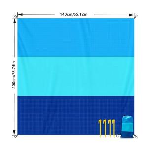 Thảm Dã Ngoại Bãi Biển Chống Thấm Ba Màu Ghép Nối 200x210cm Gấp Gọn Được Dùng Cho Ngoài Trời Trên Cát
