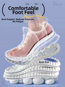 JVBV | Soft and Bouncy Cushioned Shock Absorbing Running Shoes Insoles