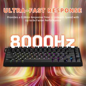 ATTACK SHARK | ATTACK SHARK R82 HE Wired 75% Magnetic Keyboard RGB 8000Hz Rapid Trigger 0.005mm Actuation Gaming Keyboard