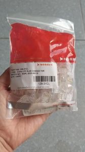 Hạt mạng RJ45 Cat6 NORDEN 128-31CL cao cấp loại 1 mảnh chân đồng dùng kìm bấm mạng thông thường