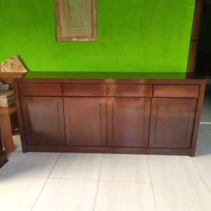 BUFET MINIMALIS KAYU JATI  MODERN