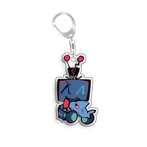 Keeppley | Hazbin Hotel Vox Velvette Alastor Charlie Acrylic Selfmade Keychain Cute Backpack Pendant Key Chain Game Fans Gift Ornaments 5cm